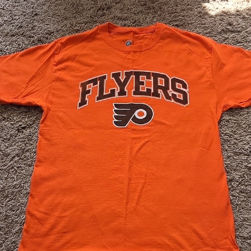 NHL Orange Logo Crewneck Tee